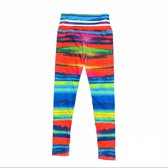 NWOT Multicolor Tie-Dye Long Workout Leggings Size Medium - Picture 5 of 7